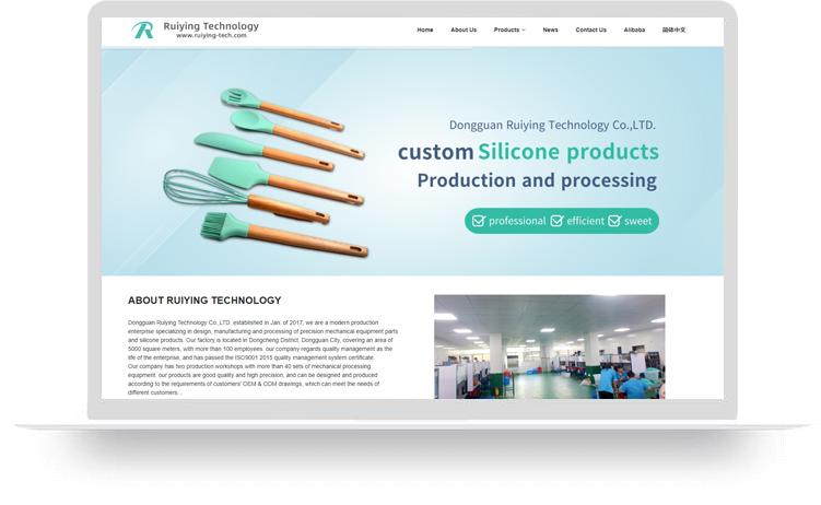 硅膠制品外貿網站建設案例：東莞市瑞盈科技有限公司